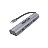 Bakeey Type C to PD USB3.0 HDMI سريع شحن متعدد الوظائف بطاقة قارئ محول آيفون XS 11Pro 9Pro Mi10 5G ملحوظة 10 S20 5G