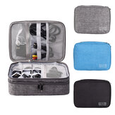 Πολυλειτουργική ψηφιακή τσάντα αποθήκευσης με φορτιστή USB και οργανωτή ακουστικών, φορητή τσάντα καλωδίων για ταξίδια.