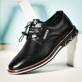 Men Cow Leather Stitching Daily Casual Business Oxfords