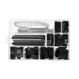 Caixa de conectores jumper Dupont de 2,54 mm com terminais e kit de agulhas de fila de 1450 peças para Raspberry PI e