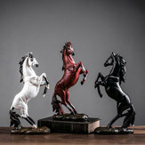 Estatueta ornamental de cavalo de resina, figura, decoração chic para casa e hotel, Feng Shui
