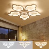 Lampe suspendue en acrylique à LED pour plafond, en forme de feuille, pour couloir et chambre à coucher, avec variateur de luminosité