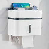 Suporte para dispensador de papel higiénico montado na parede, a caixa de tecido não requer perfuração