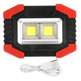 60W LED COB solare Batteria / USB ricaricabile LED Luce di inondazione Lampada da lavoro impermeabile campeggio Torcia di caccia di emergenza lampada