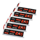 Bateria LiPo URUAV 3.8V 450mAh 80C/160C 1S de 5 peças com plugue PH2.0 para Happymodel Crux3 EMAX EZ Tinyhawk II 75mm Tiny7 Happymodel Snapper7