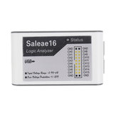 Saleae16 Logic Analyzer 16 Channels 100M Sampling Rate 10G Depth ARM FPGA Decoder Host +USB Cable + Test cable + Clip
