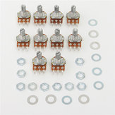 30Pcs WH148 B100K Linear Potentiometer 15mm Shaft With Nuts And Washers Hot 