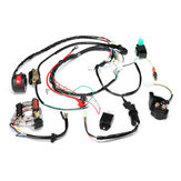 50cc 70cc 90cc 110cc 125cc ATV Ignition Coil Electric Complete Wiring Harness Assembly