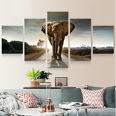 5pcs grand abstrait éléphant imprimer Art photo accueil peintures de décoration murale sans cadre pour les décorations de la chambre
