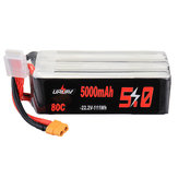 Bateria Lipo URUAV 22.2V 5000mAh 80C 6S com Conector XT60 para Drone RC