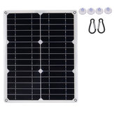 40W 18V Wasserdichtes Mono-Solarmodul mit dualem 12V/5V DC USB Monokristallin-flexiblem Solarladegerät für Autobatterie, Wohnmobil, Boot
