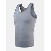 Sexy Mens Soild Color Slim Fit Fitness Training Vest T-shirt respirant respirant Jacquard sans manches