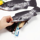 1PC Carp Fish Shaped Zipper Pencil Case Bag Holder Storage Pouch Pen Pencil Case Stationery School Supplies Funny Gift
