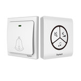 Linptech G1 Self-power Waterproof wireless Doorbell No Battery Home 25 Chime 1 Button 1/2 Receiver