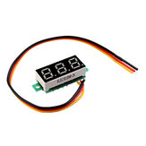 5pcs 0,28 Pulgadas Voltímetro Digital de Tres Cables 0-100V con Pantalla Roja Ajustable de Voltaje DC