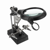 5LED Light Desk Lamp Magnifier Desktop Magnifying Glass Support réglable Pince