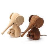 調整可能な手作りの象の木製アニマル人形、滑らかな表面のホームデコレーションギフト