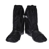 Capas impermeáveis para sapatos Proteção contra chuva Protetor antideslizante Sobrebotas Reutilizável Unissex Tecido Oxford Preto