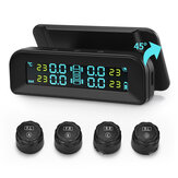 Universal C260 TPMS Solar Tire Pressure Monitor System Real-time Tester LCD Screen with 4 External Sensors Vibration Power On and  Auto Power OFF