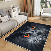 Hübscher 3D-Druck-Teppich mit Tiger/Katze/Eule. Weicher und rutschfester Teppich für den Wohn- oder Schlafbereich