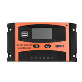 Regulator ładowania słonecznego MPPT 30A/40A/50A/60A, 12V/24V, LCD, dokładny, podwójny port USB, wbudowany timer