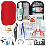 Kit de supervivencia al aire libre completo con 304 PCS, bolsa médica para casa, oficina, coche, barco, camping, senderismo