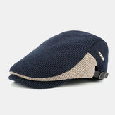 Cappello da berretto casual in lana con cappuccio lavorato a maglia da uomo