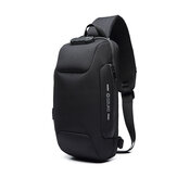 OZUKO Τσάντα στήθους USB Εξωτερική Φόρτιση Αντικλοπή Αδιάβροχη Τσάντα Ώμου για Κάμπινγκ και Ταξίδια