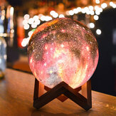 Луна в 3D-печати: космическая настольная лампа со светодиодами, управляемая пультом или касанием, заряжаемая через USB, подходящая в качестве подарка на День Святого Валентина