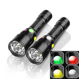 BIKIGHT 4Farben Licht 9Modi LED Taschenlampe Bahn Signal Lampe Taschenlampe Outdoor Multifunktional Wasserdicht 18650/AAA Taschenlampe mit Magnetschwanz
