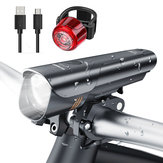 XANES® BLS15 600LM Bike Headlamp USB Charging IPX4 Waterproof 4 Modes Warning Light + 5 Modes Bike Tail Light