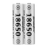 Bateria Skywolfeye 2PSC 3.7V 18650 com caixa de bateria Bateria de lanterna-branca