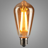 AC85-265V E27 ST64 4W لمبة إضاءة LED عتيقة كلاسيكية بتقنية COB باللون الأصفر الدافئ لغرفة المعيشة في المنزل