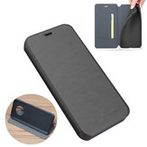 For OnePlus 7T Case Bakeey Flip with Stand Card Slot Full Body Brushed Leather Shockproof Soft Protective Case