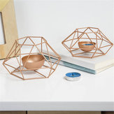 Soporte de vela de té de 3D Geométrico Niórdico hueco creativo