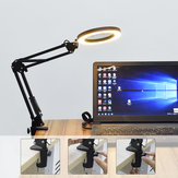 Lampada da tavolo con lente d'ingrandimento 5X da 500 mm con morsetto, alimentata via USB e con lampada a LED dimmerabile con 3 modalità