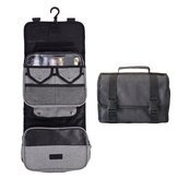 बड़ी साइज़ वॉटरप्रूफ वॉश बैग ट्रैवल पोर्टेबल फोल्डिंग हैंगिंग मेकअप स्टोरेज बैग 300D कैटियन