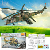 Modelo de helicóptero estático de la serie de juguetes a escala 1:48 Mi-24P Hind-F/Mi-24D Hind-D
