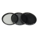 Kit de filtros de lente ND2/4/8 49/52/55/58/62/67/72/77mm para câmeras Canon e Nikon DSLR