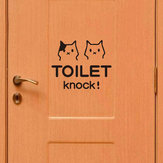 Şirin Kedi Banyo Tuvalet Su Geçirmez Duvar Posteri Çıkartması