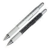 6'lı Metal Multitool Kalem Kullanışlı Tornavida Cetvel Ruh Seviyesi
