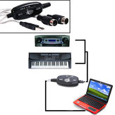 Connettore del cavo USB MIDI per PC a adattatore per tastiera musicale