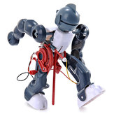 Carino Robot Elettrico Tumbling Fai-da-te con Luce Solare 3-Modalità Assemblaggio Robot per Bambini