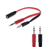 3.5 мм AUX аудио микрофонный кабель-разветвитель для наушников 1 до 2 женский мужской