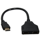 HDMI Mâle à 2 HDMI Femelle 2 en 1 sur Câble de Connexion de l'Adaptateur Séparateur