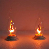 Τραβήξτε την Ουρά Λάμπα Edison E14 3W Κερί Φλόγα Φούσκα Κίτρινο Φως 220V