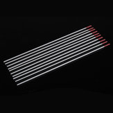 10Pcs/Set WT20 2% Thoriated Tungsten Electrode Red 1.6x150mm/2.4x150mm