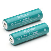 2pcs MECO 3.7V 1200mAh recarregável 14500 Li-ion Bateria
