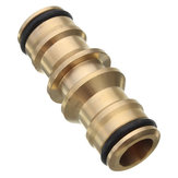 Brass Two-way Quick Joint  Hose Connector Fitting For Wash Car Pipe Garden Water Hose 