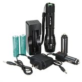 Meco 1600LM Zoomable  T6 18650 LED Flashlight Suit